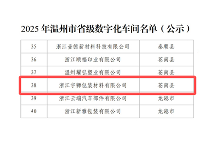 Yushi has been recognized as a provincial digital workshop for the year 2025